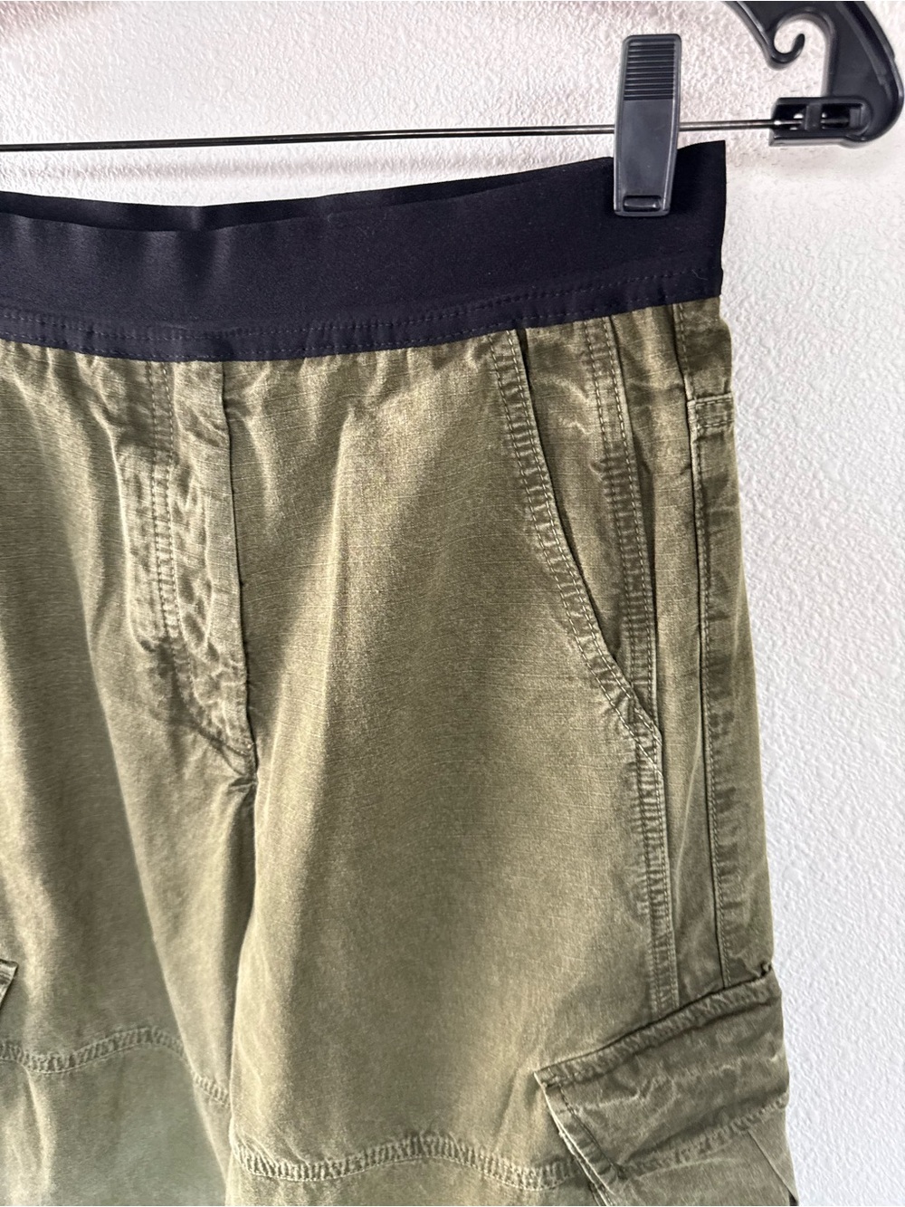 New ME+EM Wide-Leg Cargo Trouser Elastic Waist Pants NWT Spring Olive Size 2 - Picture 7 of 16